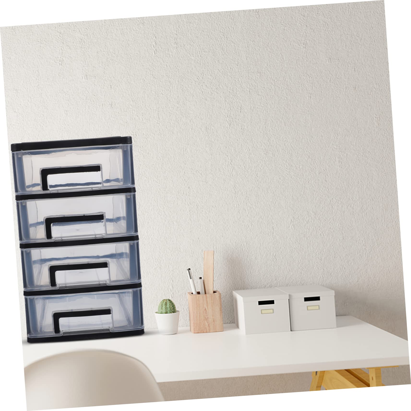 Organizer per cassetti in plastica a 4 strati per scrivania, forniture artigianali e piccoli utensili, scatola multifunzione per cassetti, ideale per casa e ufficio