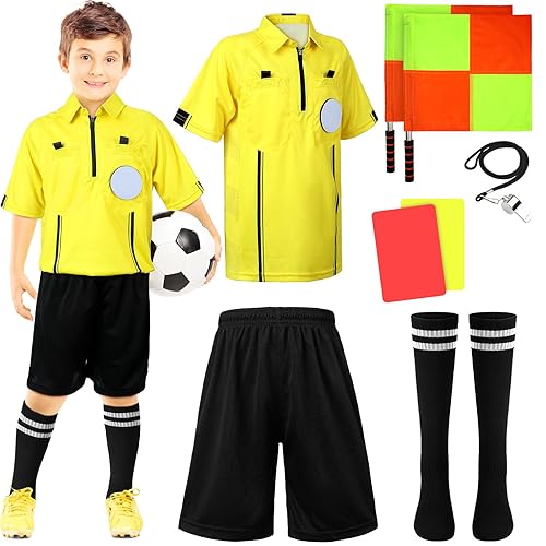 Newcotte 11 Pcs Kids Soccer Referee Kit Halloween Children Referee