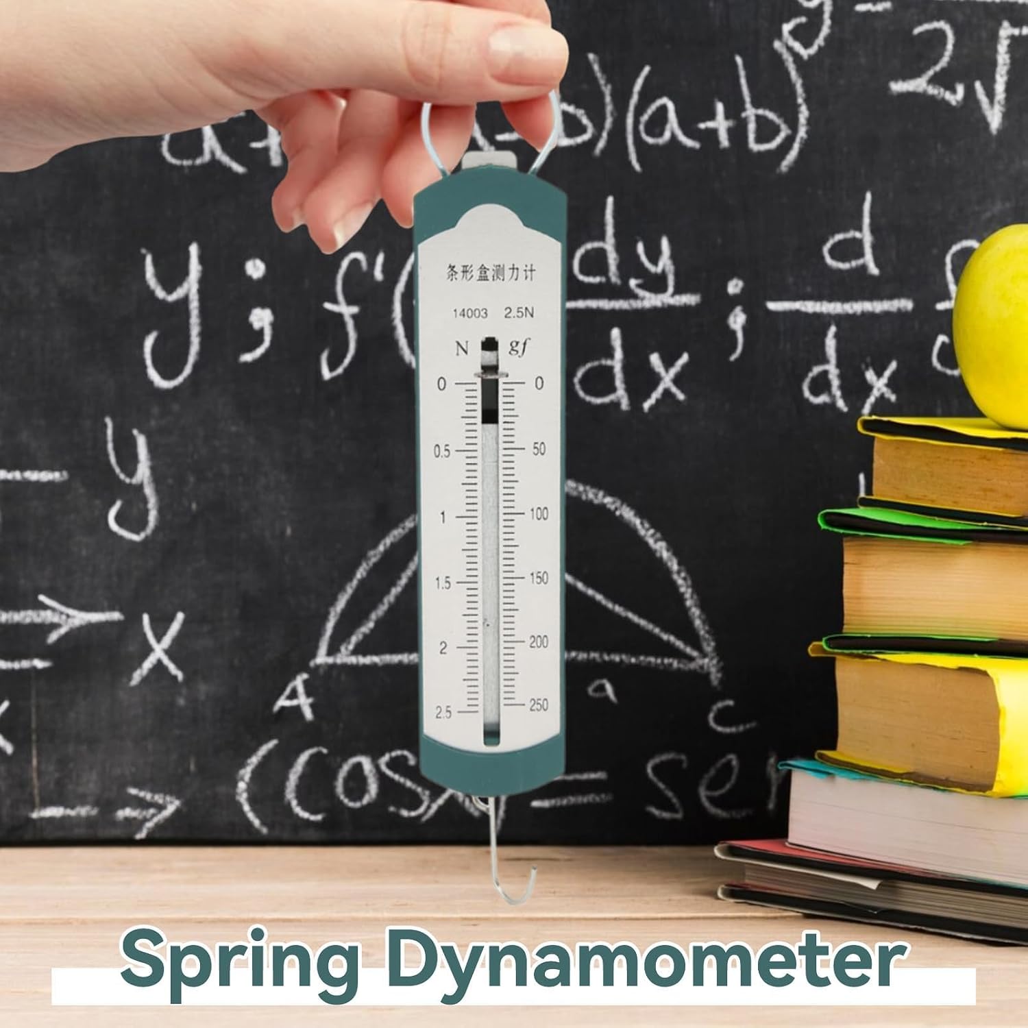 4Pcs Spring Scales for Science Classroom, Professional High Accuracy Bar Portable Spring Dynamometer for Student Physics Experiment Teaching Demonstration (2.5N)