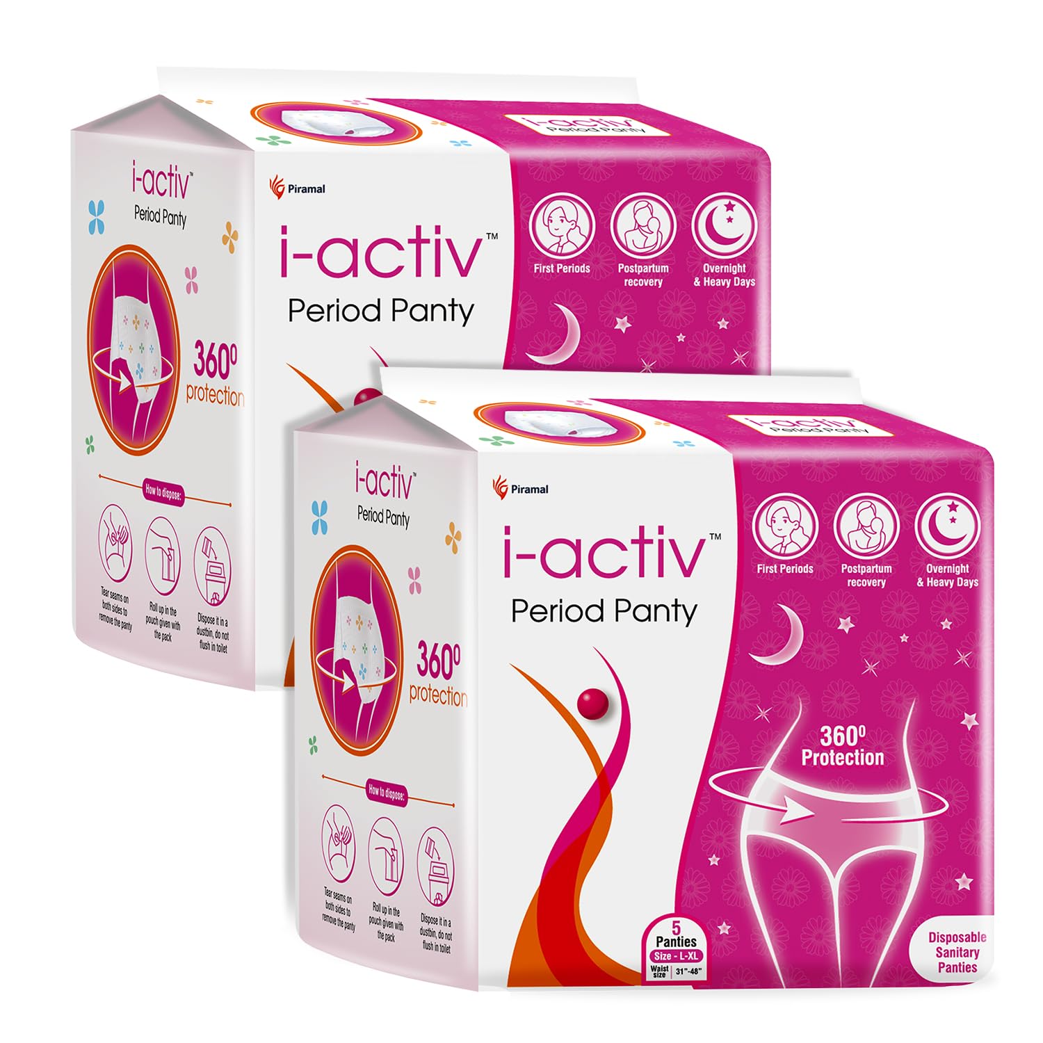 Buy iactiv Period Panty, Disposable panties size 31" to 48" For