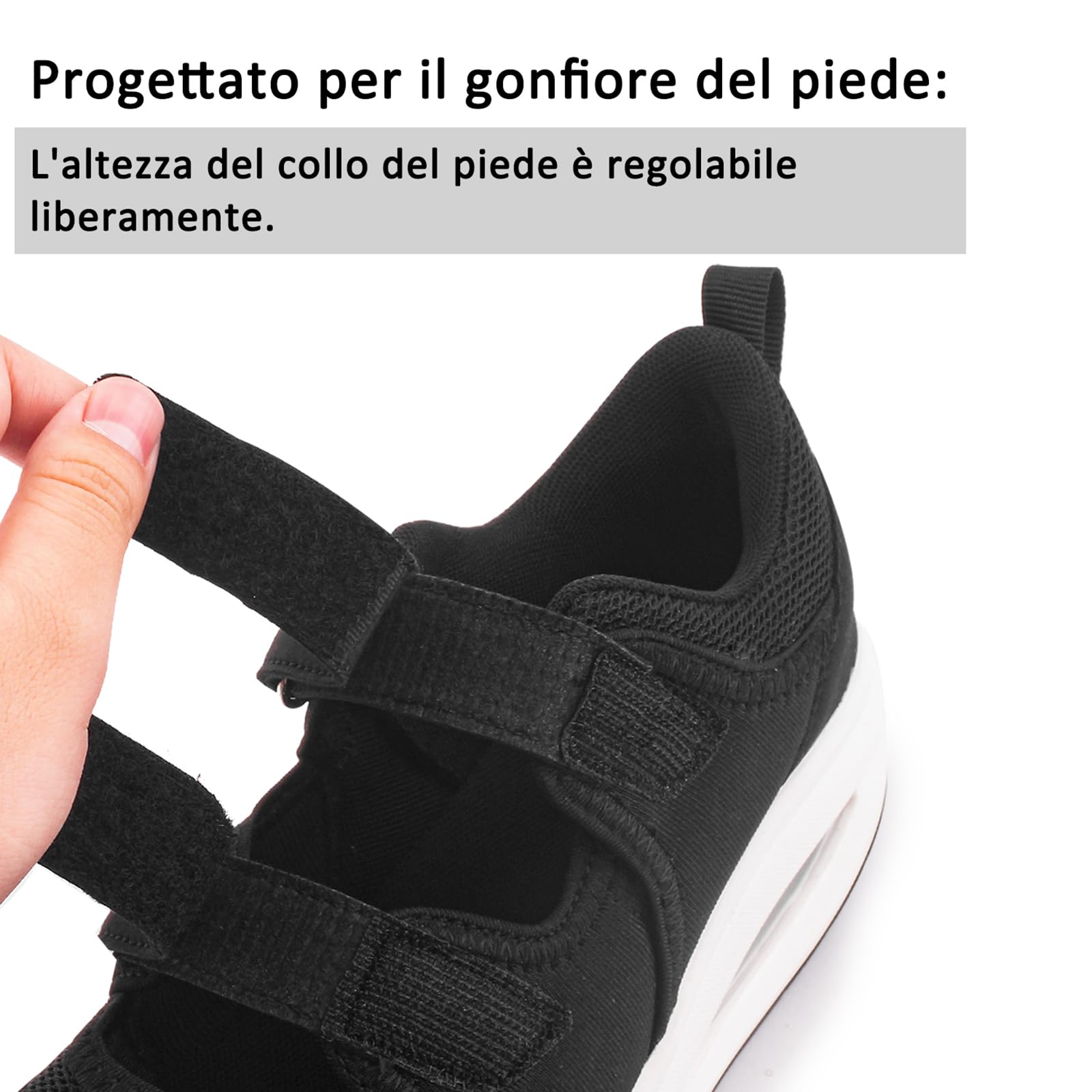 Sandali Sportivi Donna Scarpe da Lavoro da Infermiera Traspiranti Regolabili Comode Camminate Casual Plantari da Allattamento Scarpe Leggere Artrite, diabete, fascite Plantare Sneaker