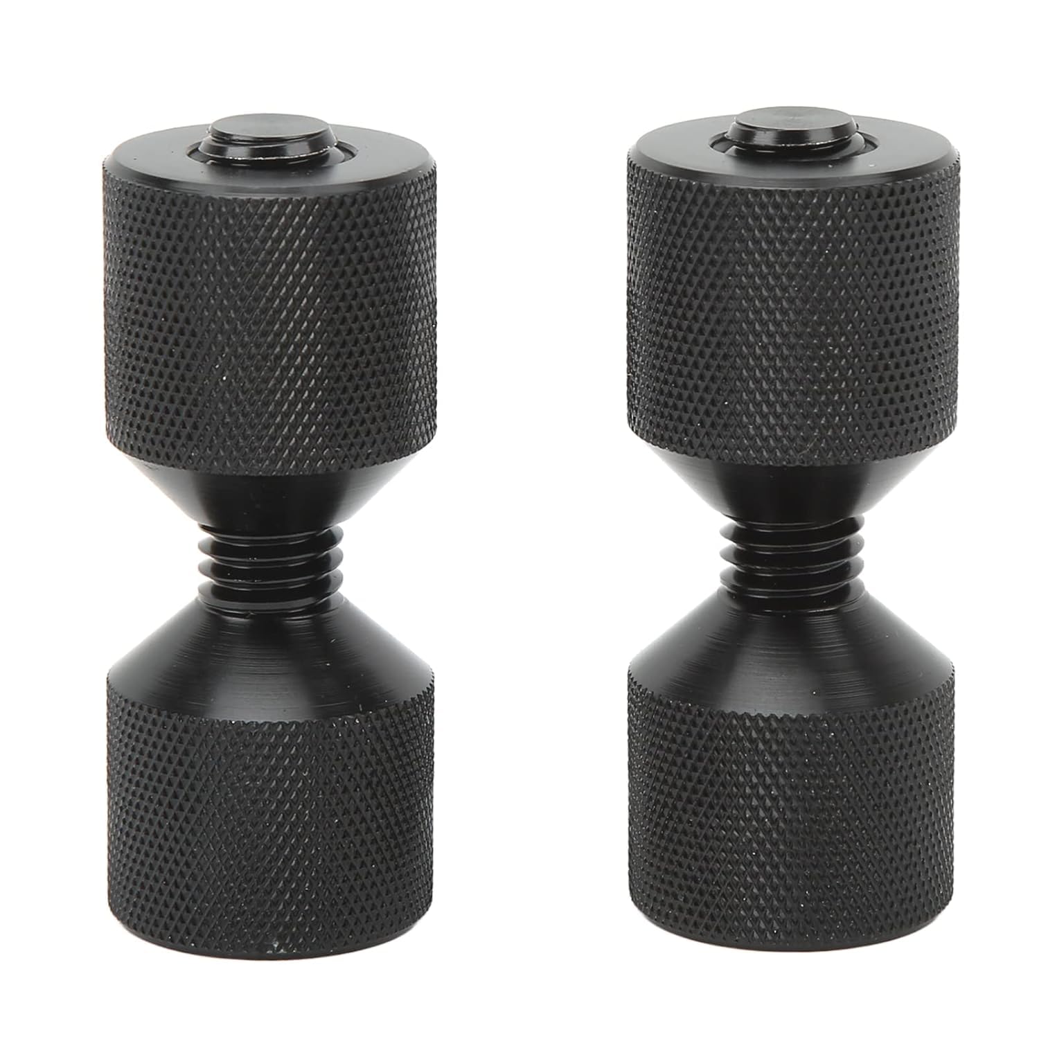 SANTUO 2 Hole Flange Pins Set 2Pcs Aluminum Flange Alignment Pin with Threaded 1/2''–14'' 150LB Flange Alignment Pin Set with Anodized Oxide Black Finish for Car Ship Large Machinery