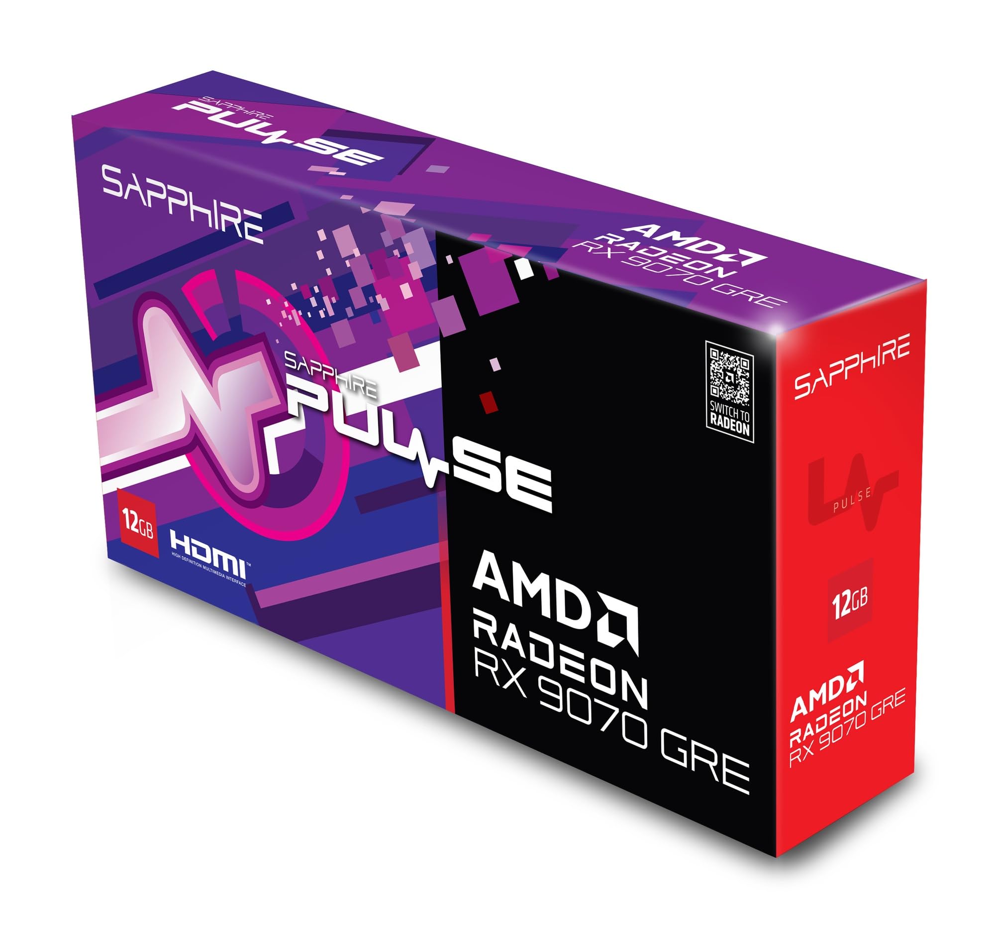Sapphire Pulse AMD Radeon RX 9070 GRE Gaming OC Carte Graphique 12GB