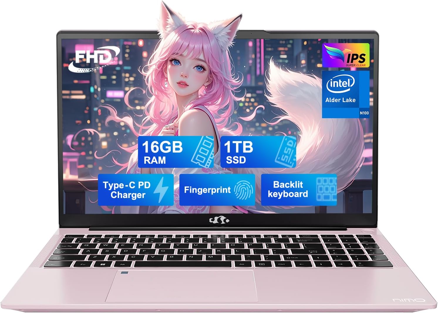 NIMO 15.6 IPS-FHD-Laptop, 16GB RAM 1TB SSD Intel Pentium...