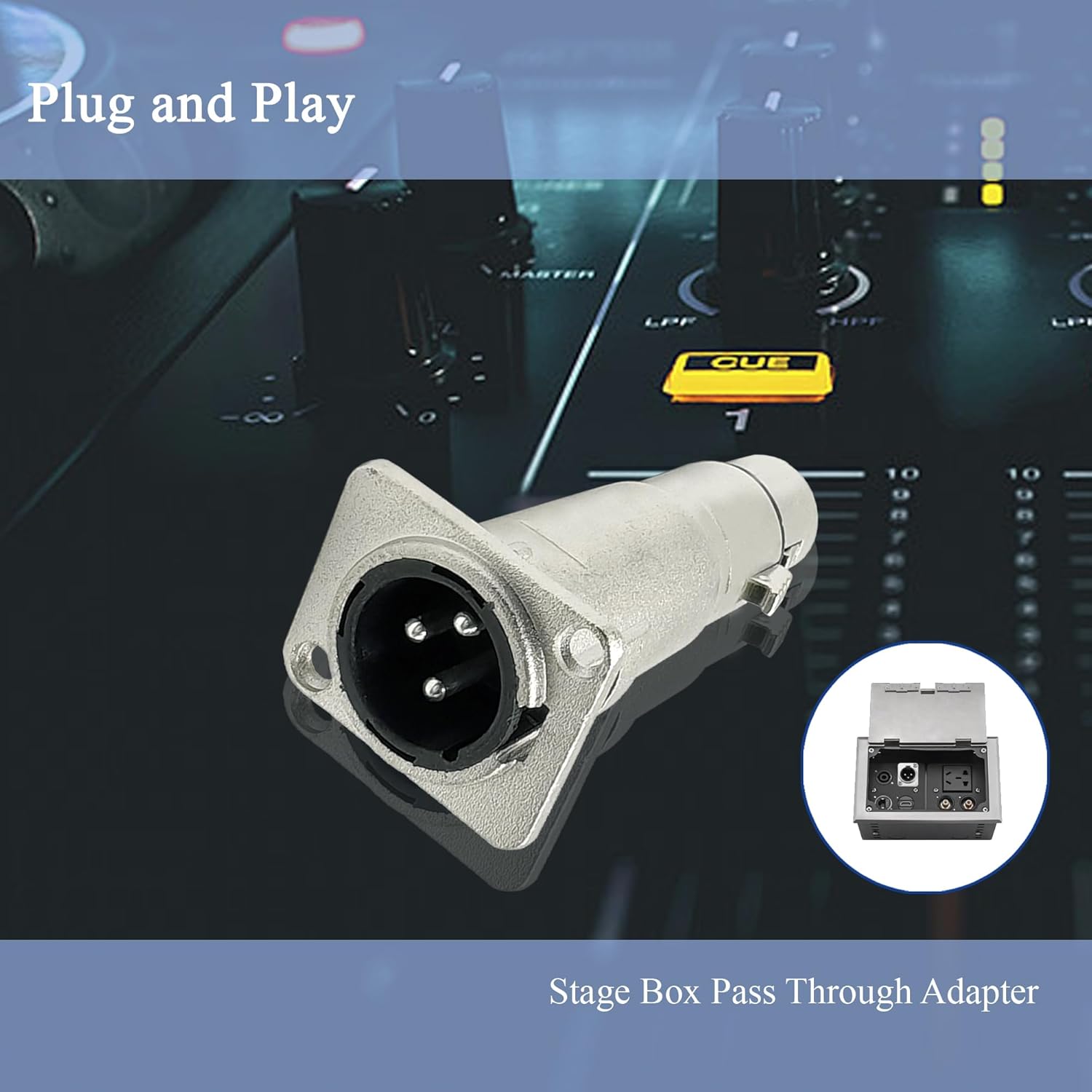3PIN D Patch Panel Mount XLR Male to XLR Female Feed/Pass Thru Adapter Connector 4pcs