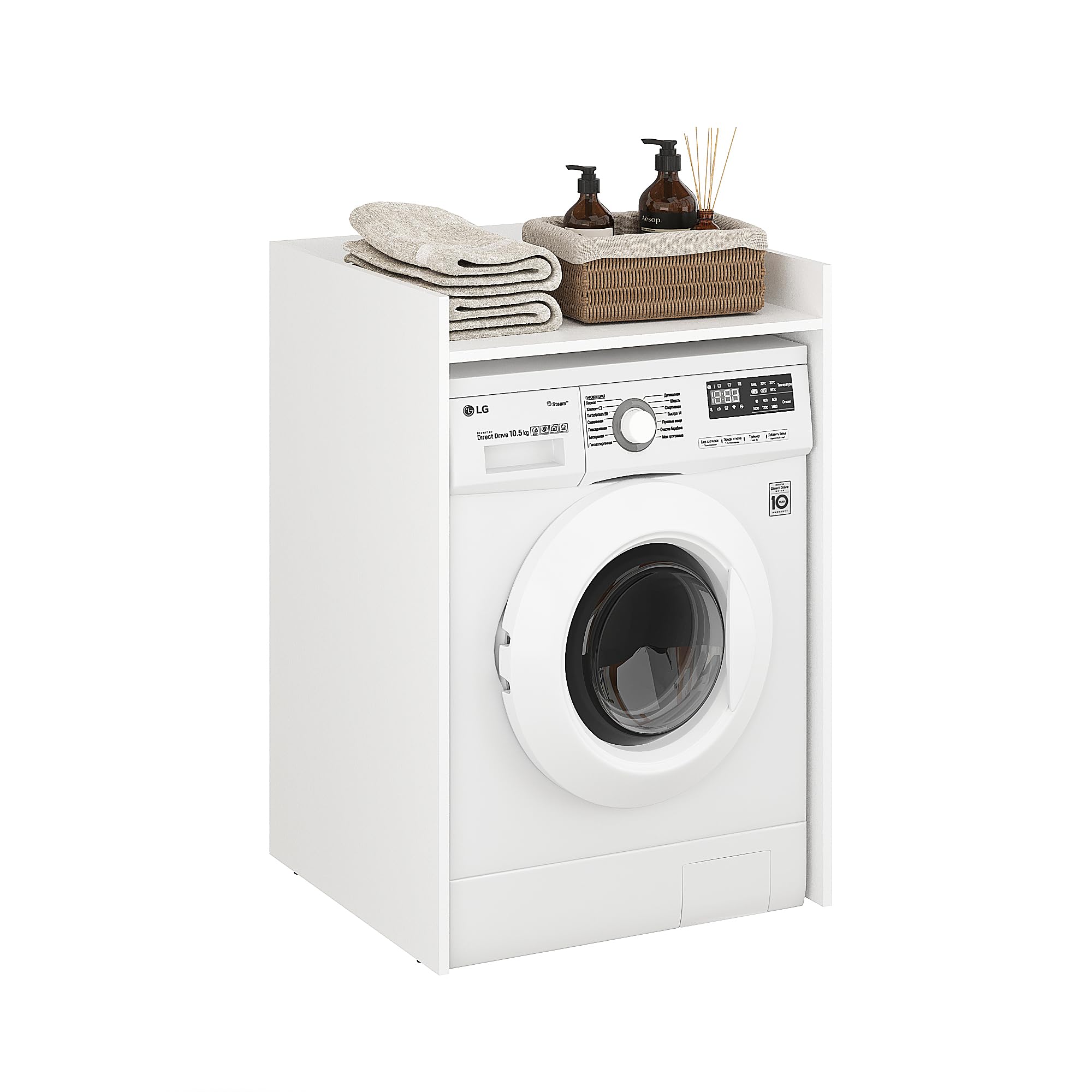 komto meuble machine à laver blanc