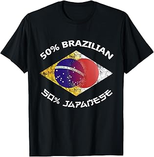 Japan Japanese Brazil Brazilian Flag Proud Combo Mixed DNA T-Shirt