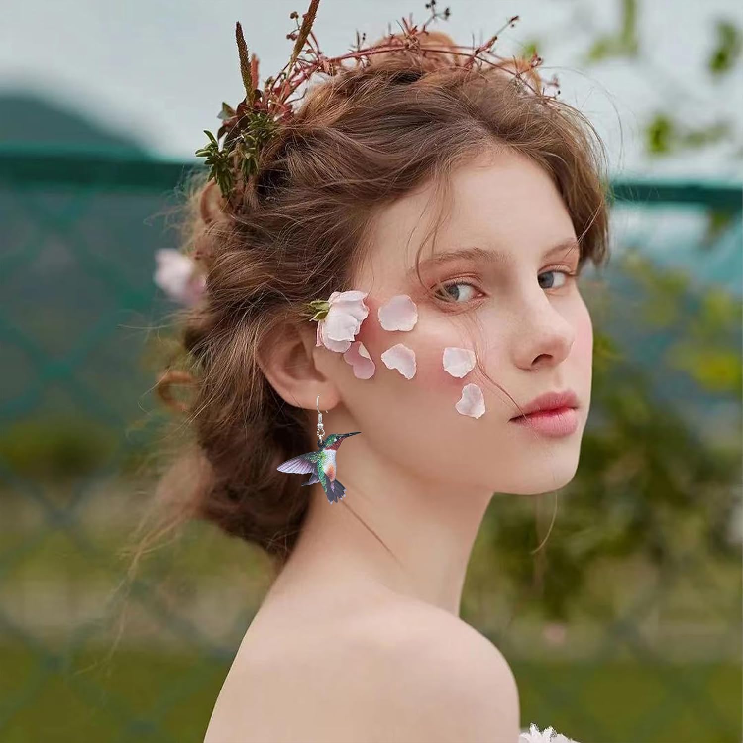 Acrylic Drop Dangle Hummingbird Bird Earrings Bohemian Animal Bird Earrings for Women Jewelry - Image 4