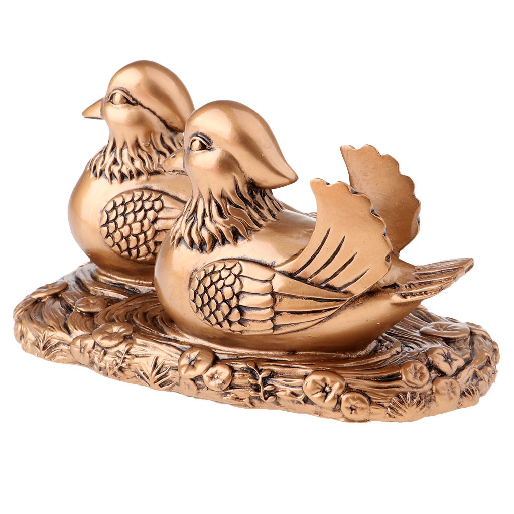 Feng Shui Mandarin Ducks for Love and Romance Figurine Statue Decor Copper