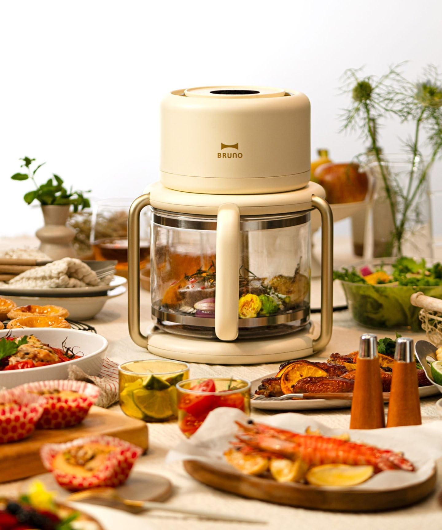 BRUNO Glass Air Fryer - Ivory : Amazon.sg: Home