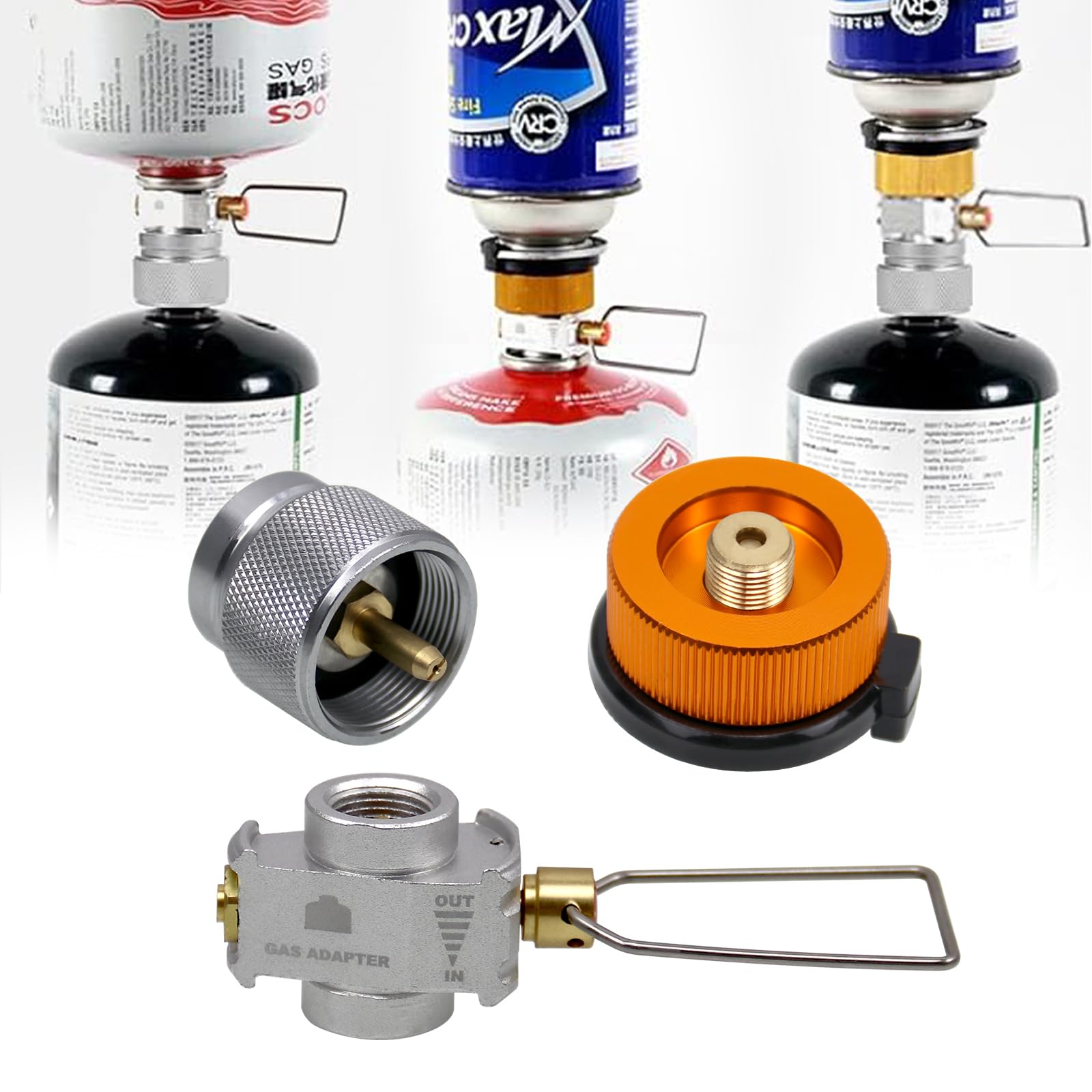 Convertisseur cartouche carburant isobutane avec valve de purge