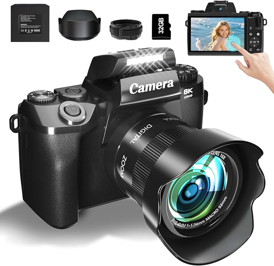 Amazon.com : 8K Digital Camera for Photography, WiFi & Dual-Lens