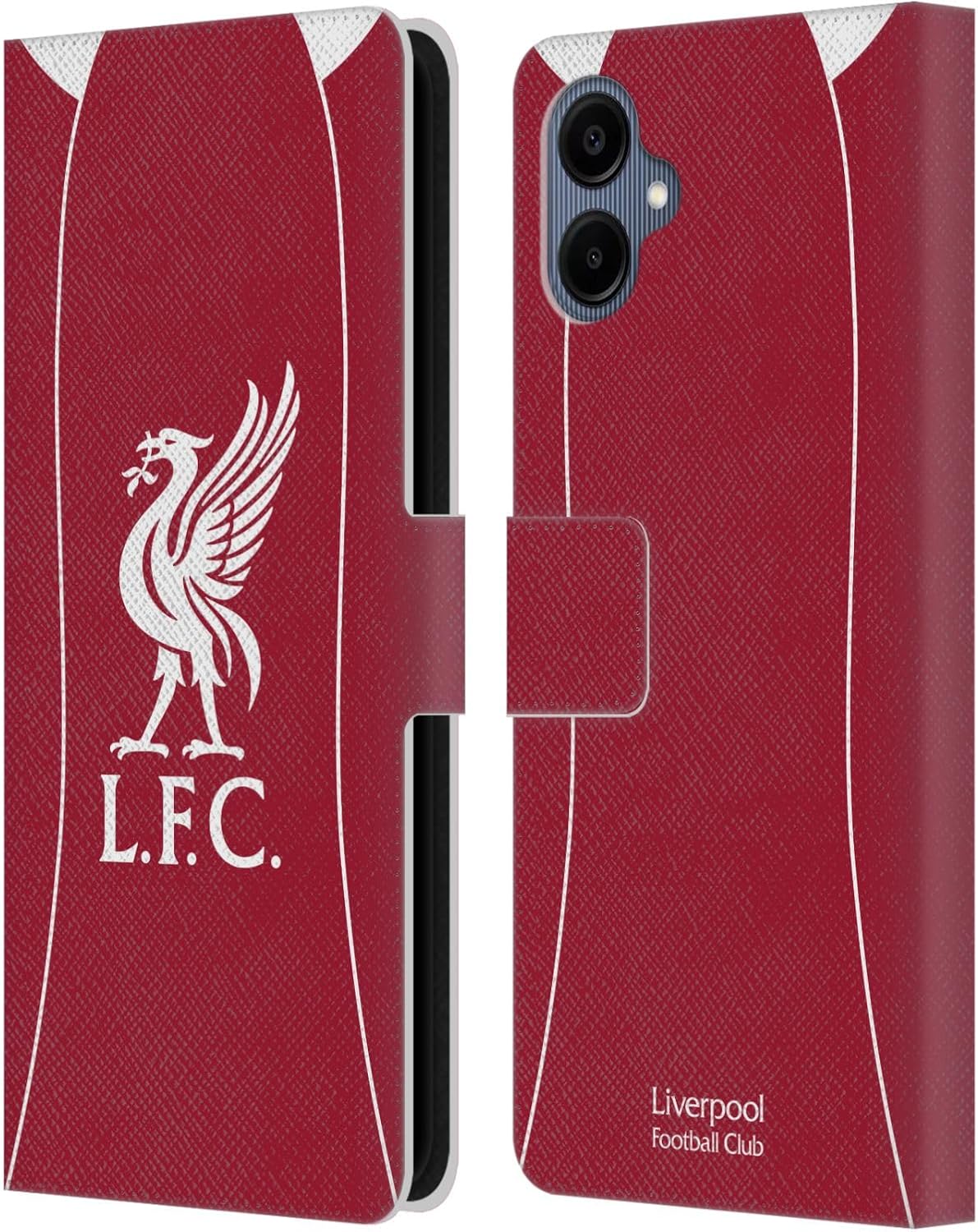 Head Case Designs Officially Licensed Liverpool Football Club Home 2025/26 Kit Leather Wallet Case Compatible with Samsung Galaxy A06 4G / 5G