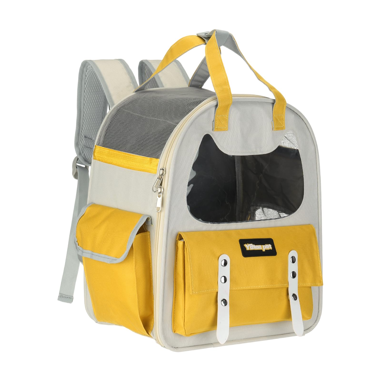 Sac à dos de transport pour chat idéal camping et voyage jaune