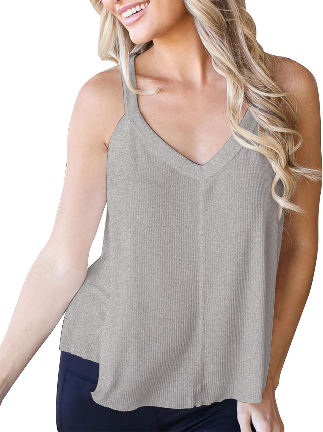 V neck racerback tank top Clearance