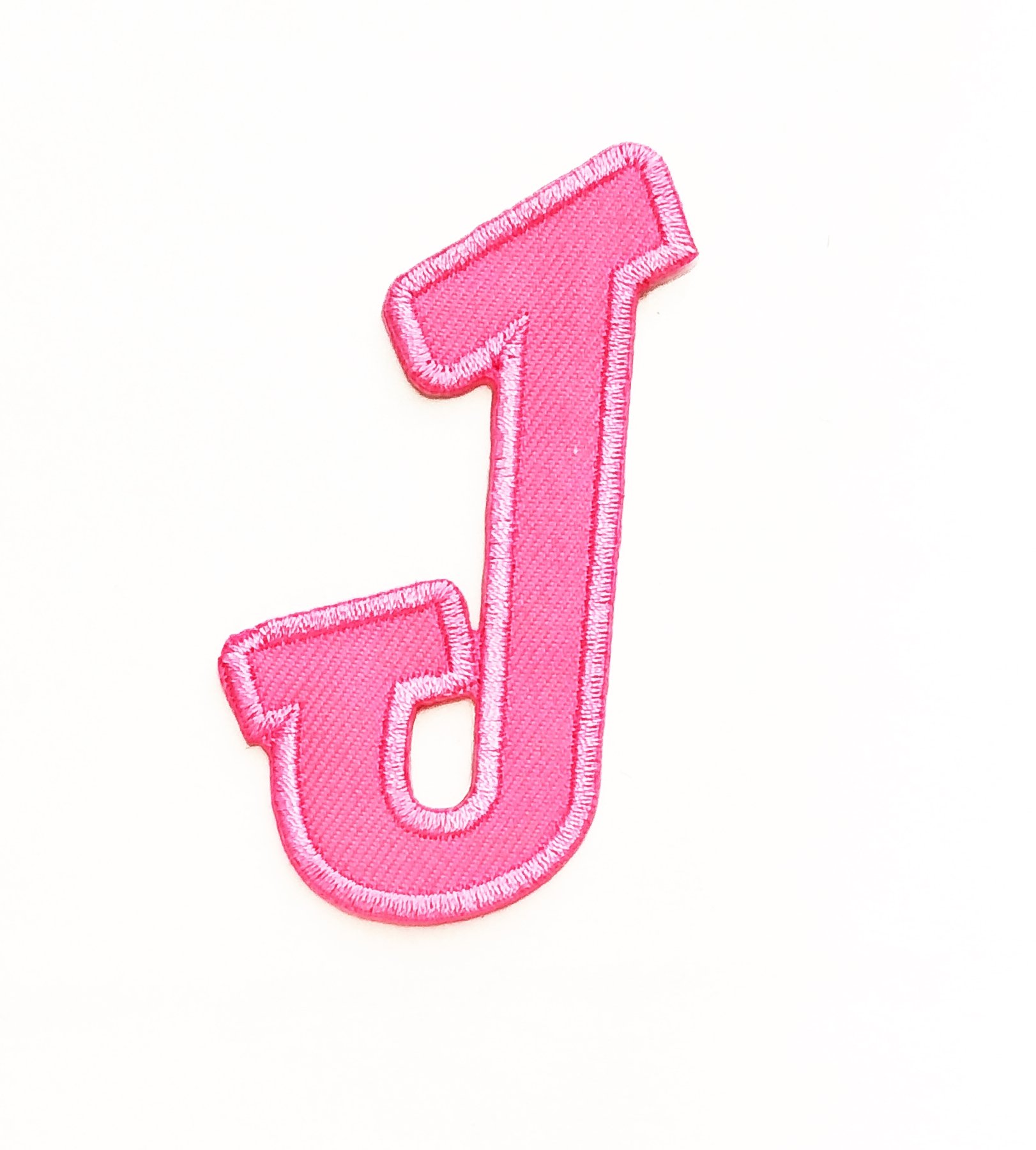 Nipitshop Patches Pink Alphabet Letter J Patches Embroidered Iron On Patch Alphabet A-Z Patch for Clothes Backpacks T-Shirt Jeans Skirt Vests Scarf Hat Bag