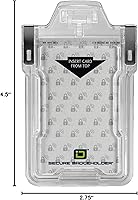 Vista 10 de Identity Stronghold Tarjetero seguro con bloqueo RFID para 1 tarjeta - Tarjetero de identificación de plástico duro resistente - Moldeado