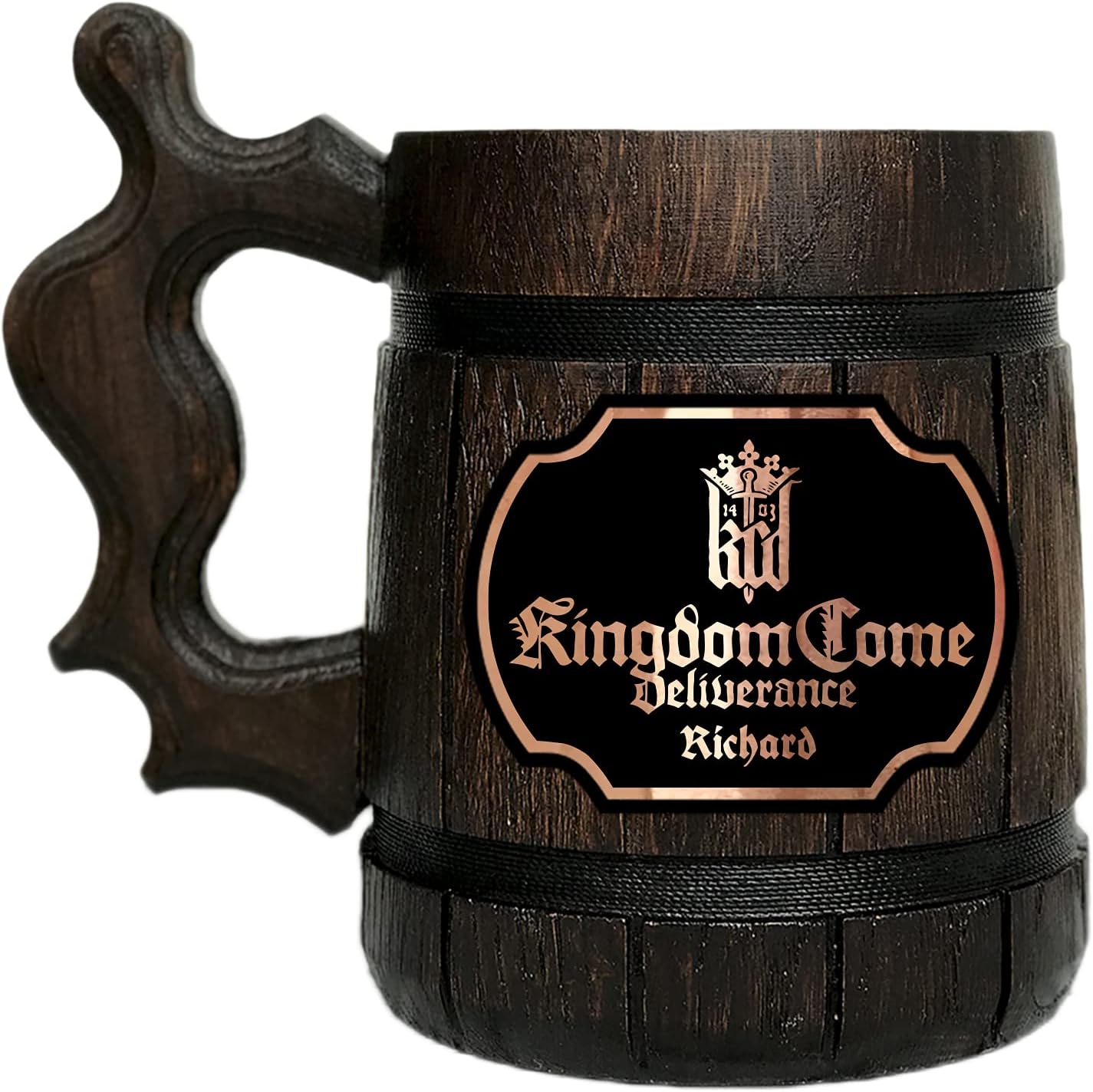 Kingdom Come Deliverance Beer Mug. Personalized Wooden Beer Mug. Gamer Mug. Wood Tankard. For Him. Beer Stein Wood Gamer Gift. For Husband, Boyfriend Gift #435/0.6L / 22 ounces