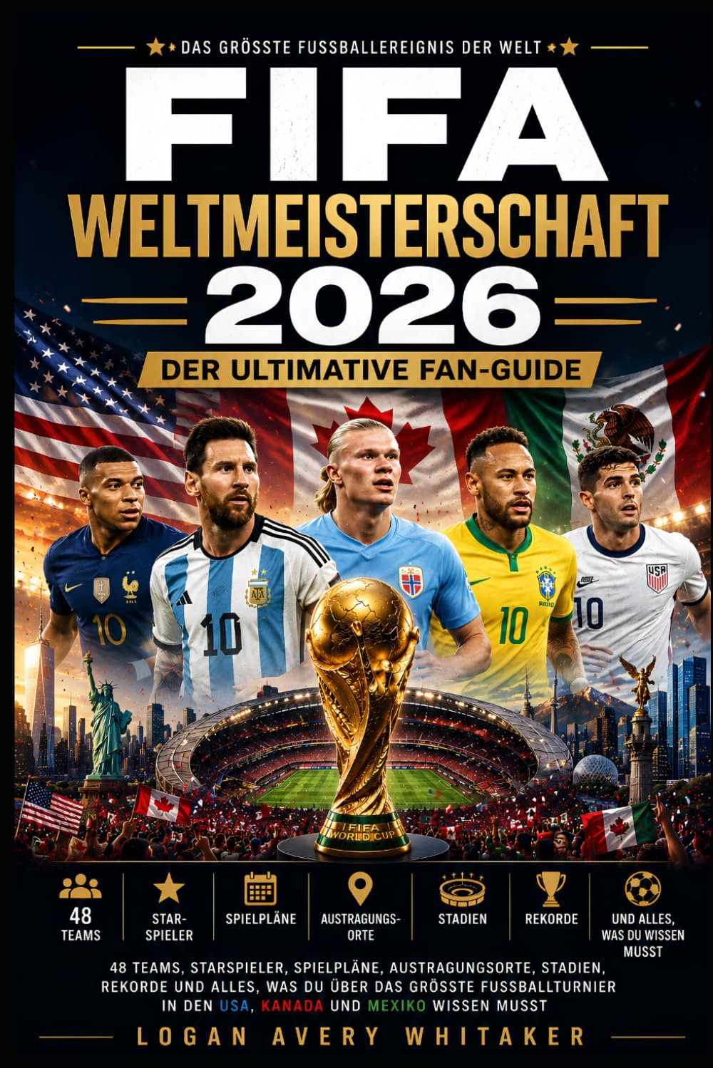 FIFA Weltmeisterschaft 2026 – Der ultimative Fan-Guide: 48 Teams, Starspieler, Spielpläne, Austragungsorte, Stadien, Rekorde und alles, was du über das größte Fußballturnier in den USA, Kanada und Mex
