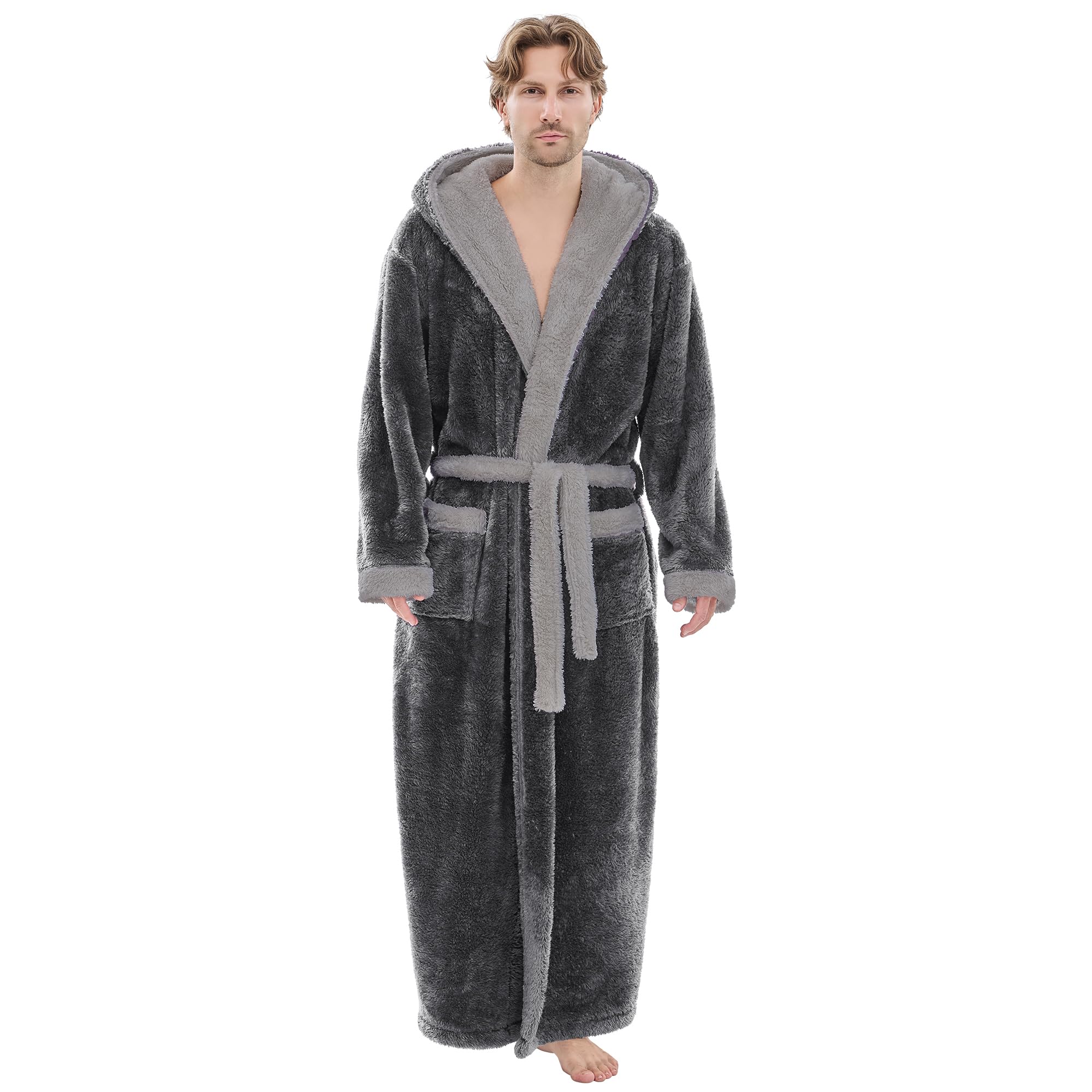 PJGGZ Mens Plush Robe
