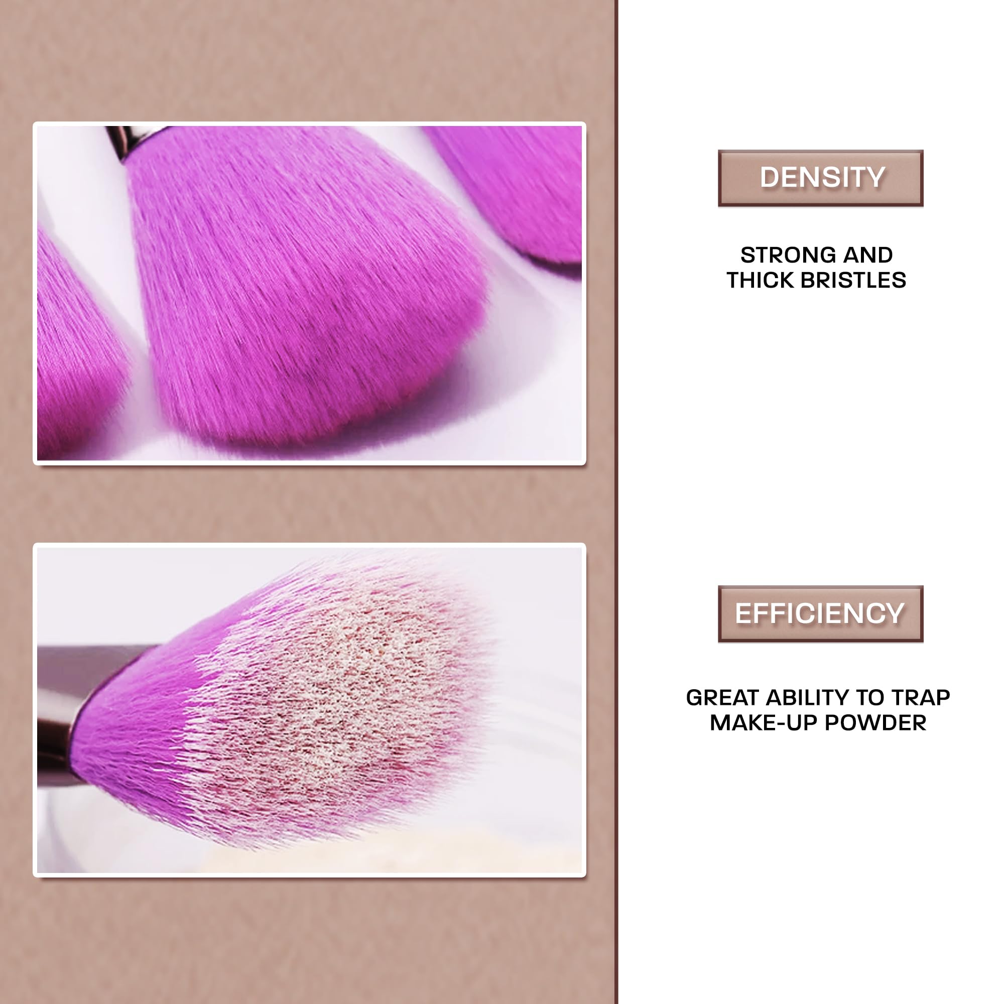 Professional Makeup Brushes Set 40 Pcs Synthetic Bristles Quality Concealer Brush Eyeshadow Brush Blush Brushes Makeup Brush Makeup Brush (Lilac) - Image 4