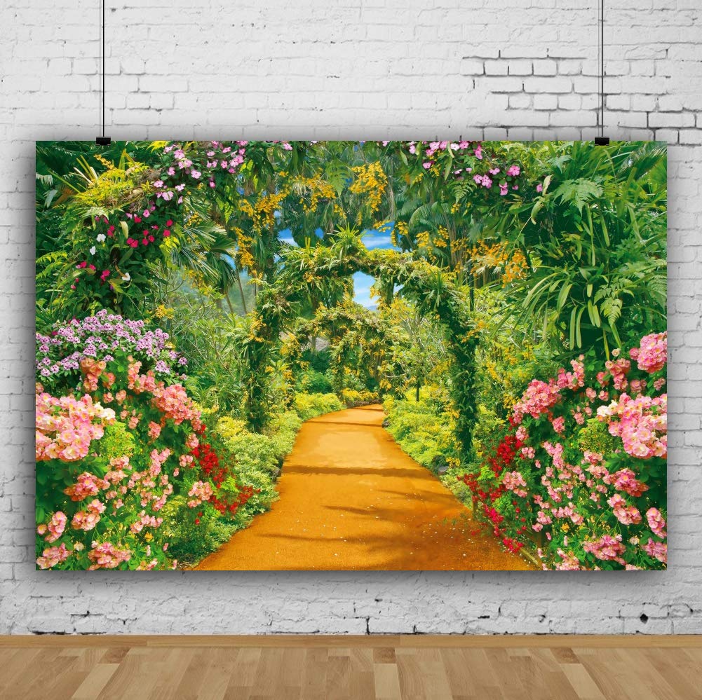 Botanical Backdrop Botanical Background Botanical Wedding Backdrop - 7x5ft Gold Leaf ...