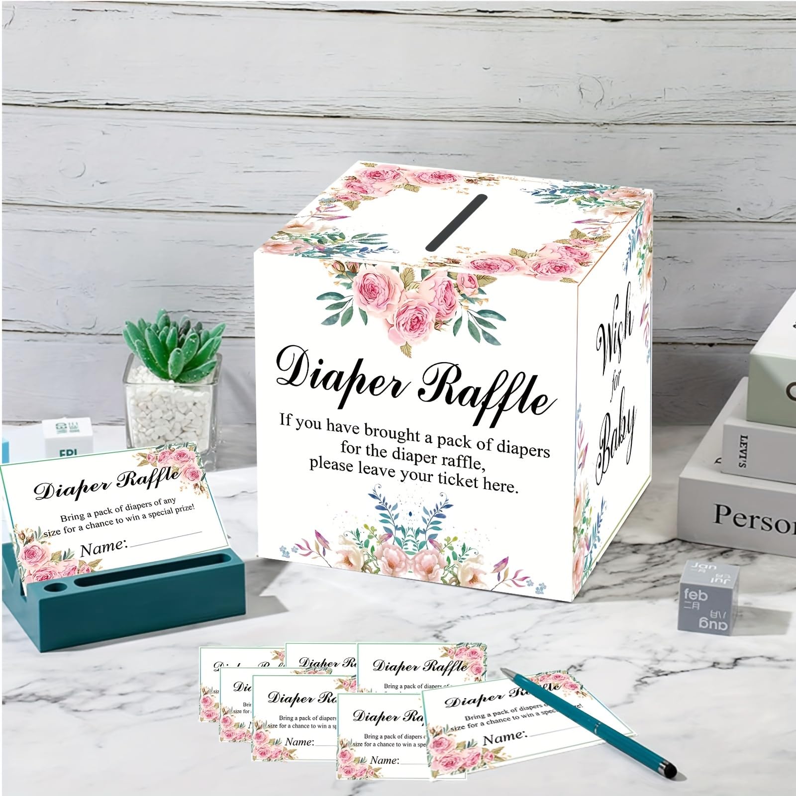 Diaper Raffle Collection Box Diaper Favor Box Template Baby & Kid Products Packaging Design 196+