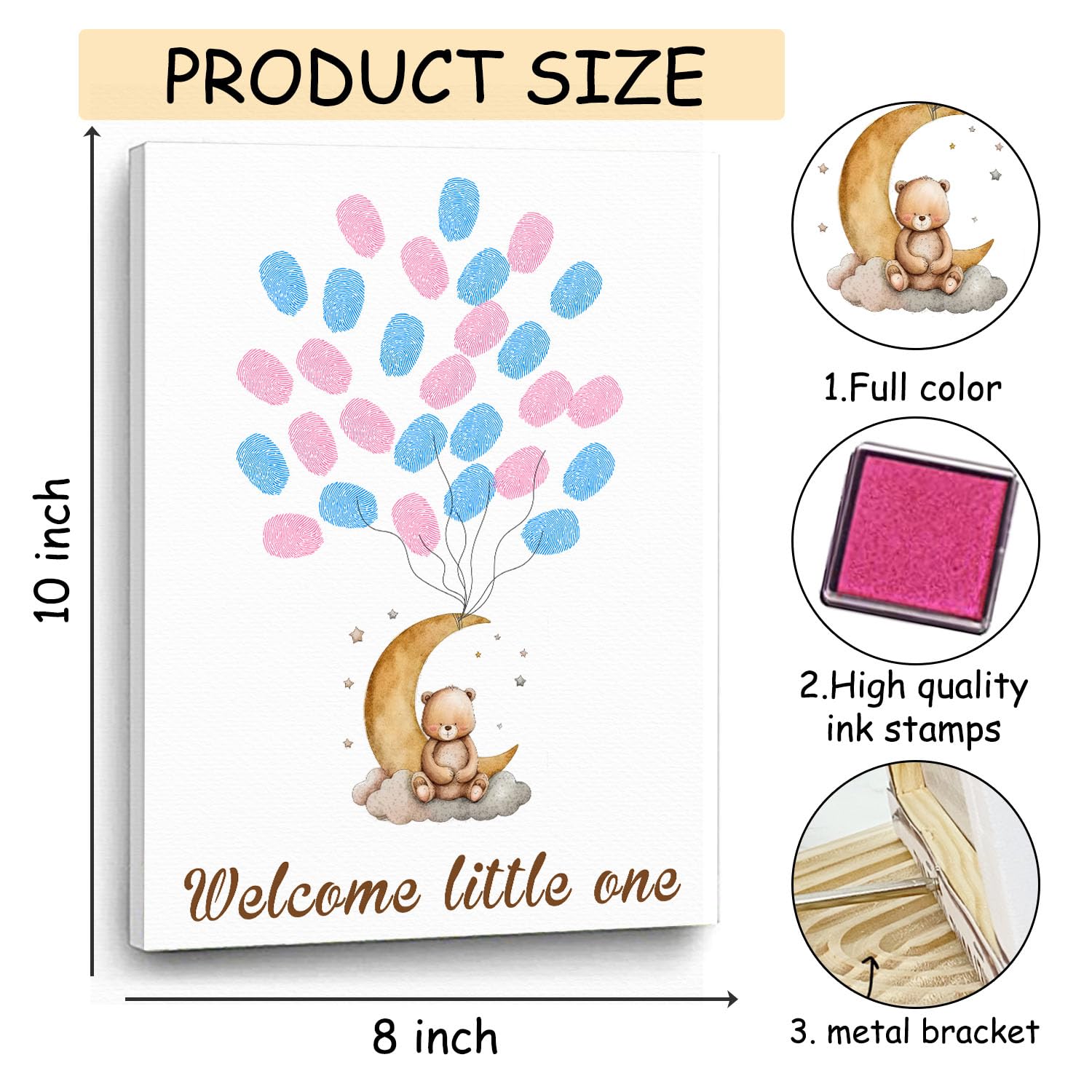 Prizes For Guests Gender Reveal Fingerprint Tree Safari Animal