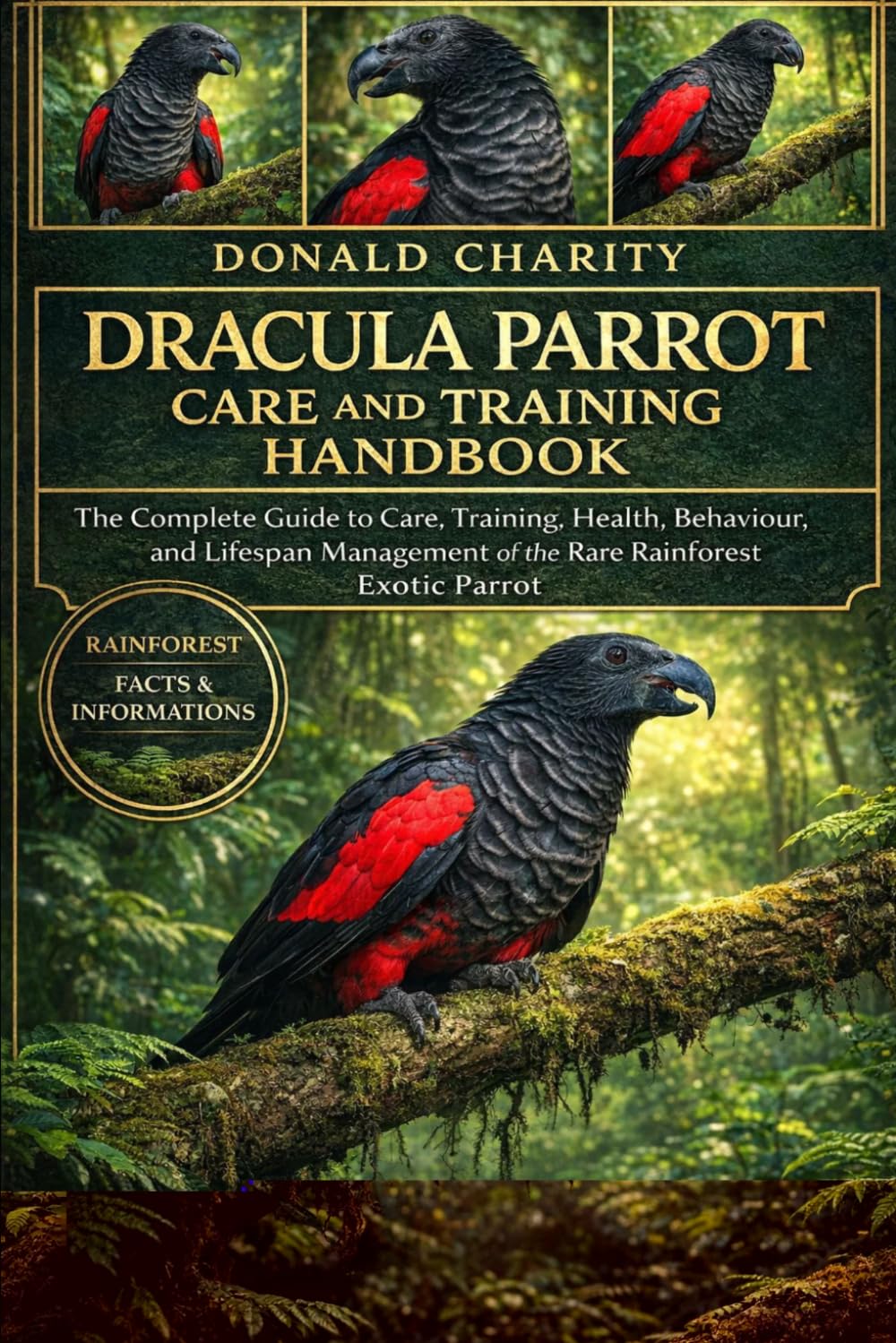 DRACULA PARROT CARE AND TRAINING HANDBOOK.: The Complete Guide to Care, Training, Health, Behaviour, and Lifespan Management of the Rare Rainforest Exotic Parrot.