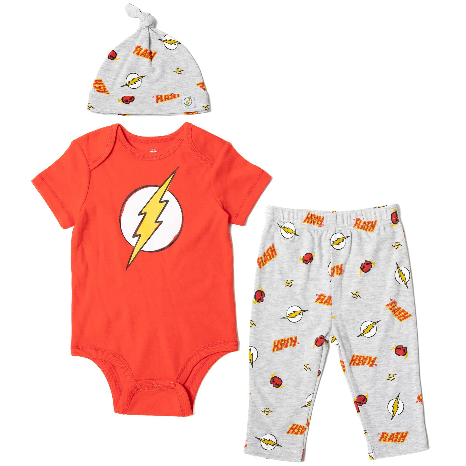 DC Comics Batman Baby 3 Piece Outfit Set: Cuddly Bodysuit Pants Hat