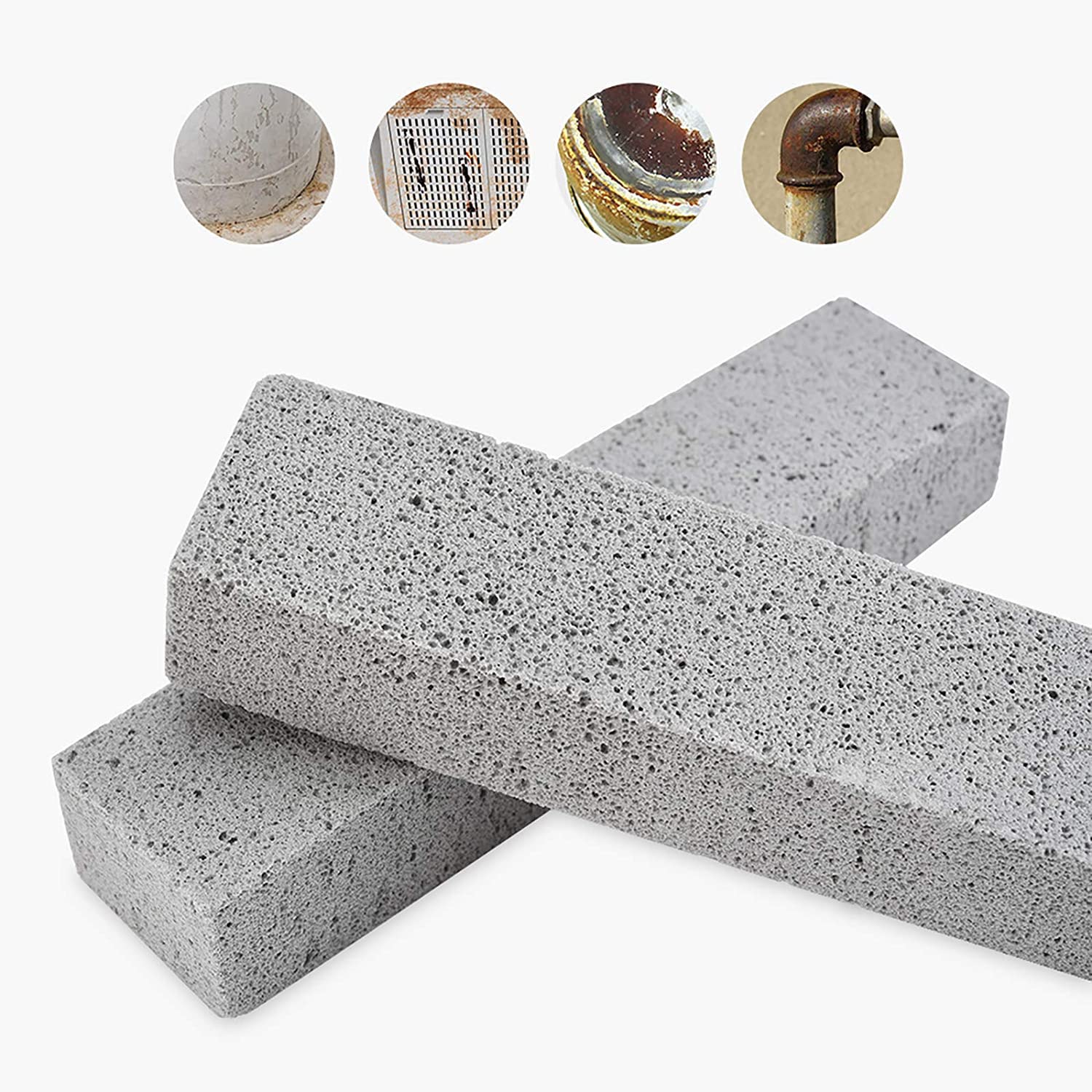 Bonzella 2Pack Pumice Stone for Toilet Bowl Cleaning,Scouring Stick Powerfully Clean Away Limescale Stain,Hard Water Ring, Calcium Buildup,Iron&Rust. Bath, Household, Kitchen, Spa, Pool, Grill,Kitchen Sink (B0BSGQRHNP) Amazon Price History, Amazon Price Tracker