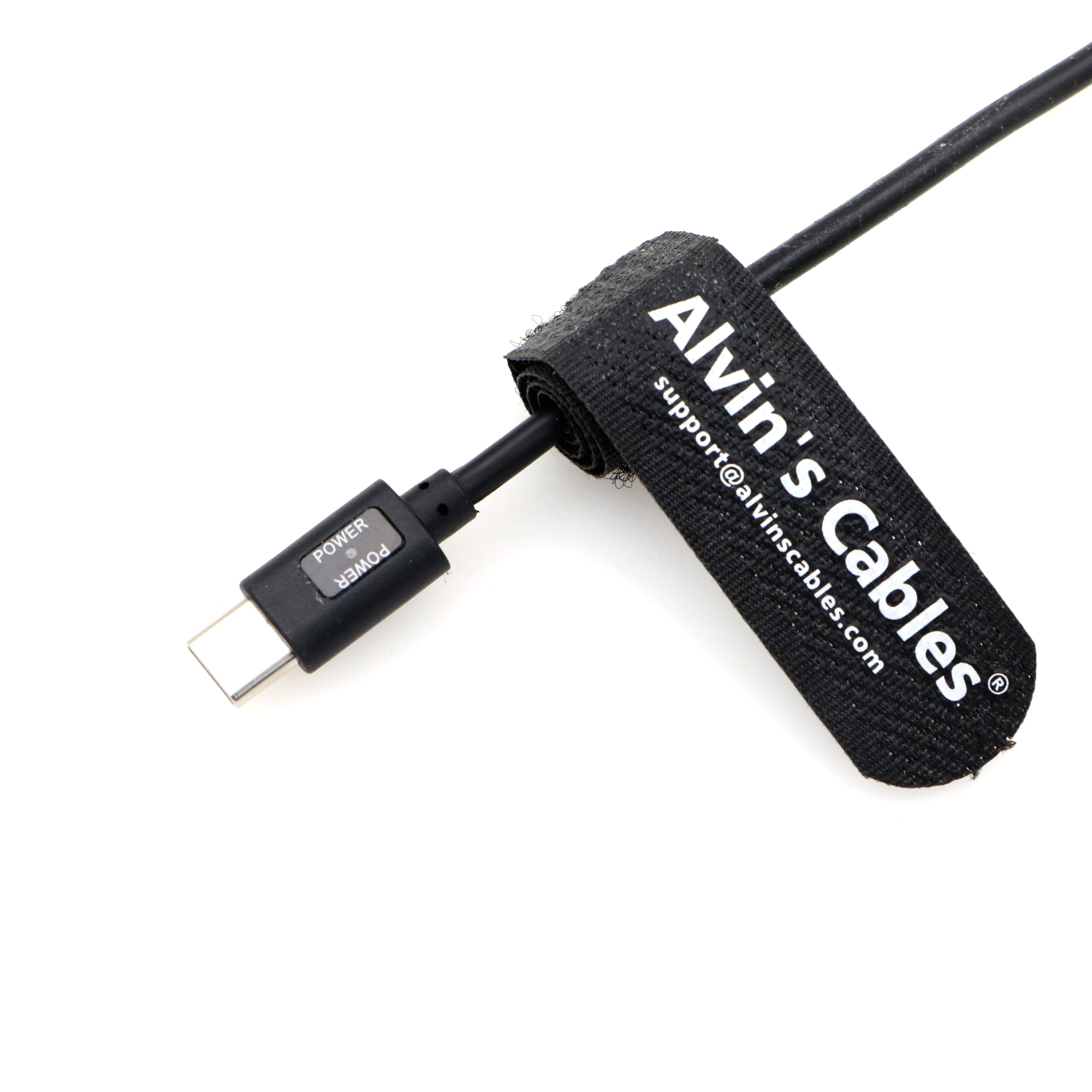 Alvin's Cables Cable de alimentación PD USB-C tipo C a hembra de 2 pines, cable de carga rápida para cámara Komodo roja de 45 cm