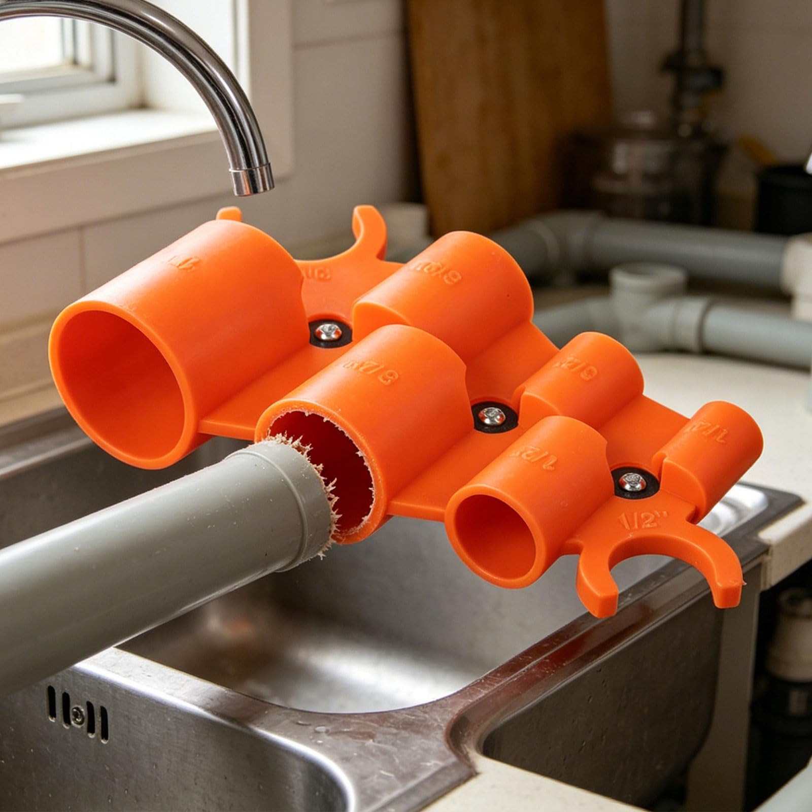 Outil d'ébavurage pour tuyau et tuyau avec fonction de connexion rapide pour un ébavurage à bord lisse à l'intérieur et à l'extérieur