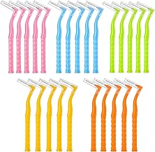 50 x Interdental Brushes, L-Shaped Interdental Brush with Handle, Interdental Brush Teeth Cleaning Tool for Interdental Hygiene