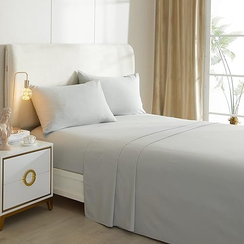 Miniatura 7 de Juego de sábanas suaves de lujo de tamaño individual, sábanas transpirables y refrescantes, sábanas de calidad de hotel, extrasuaves, bolsillos