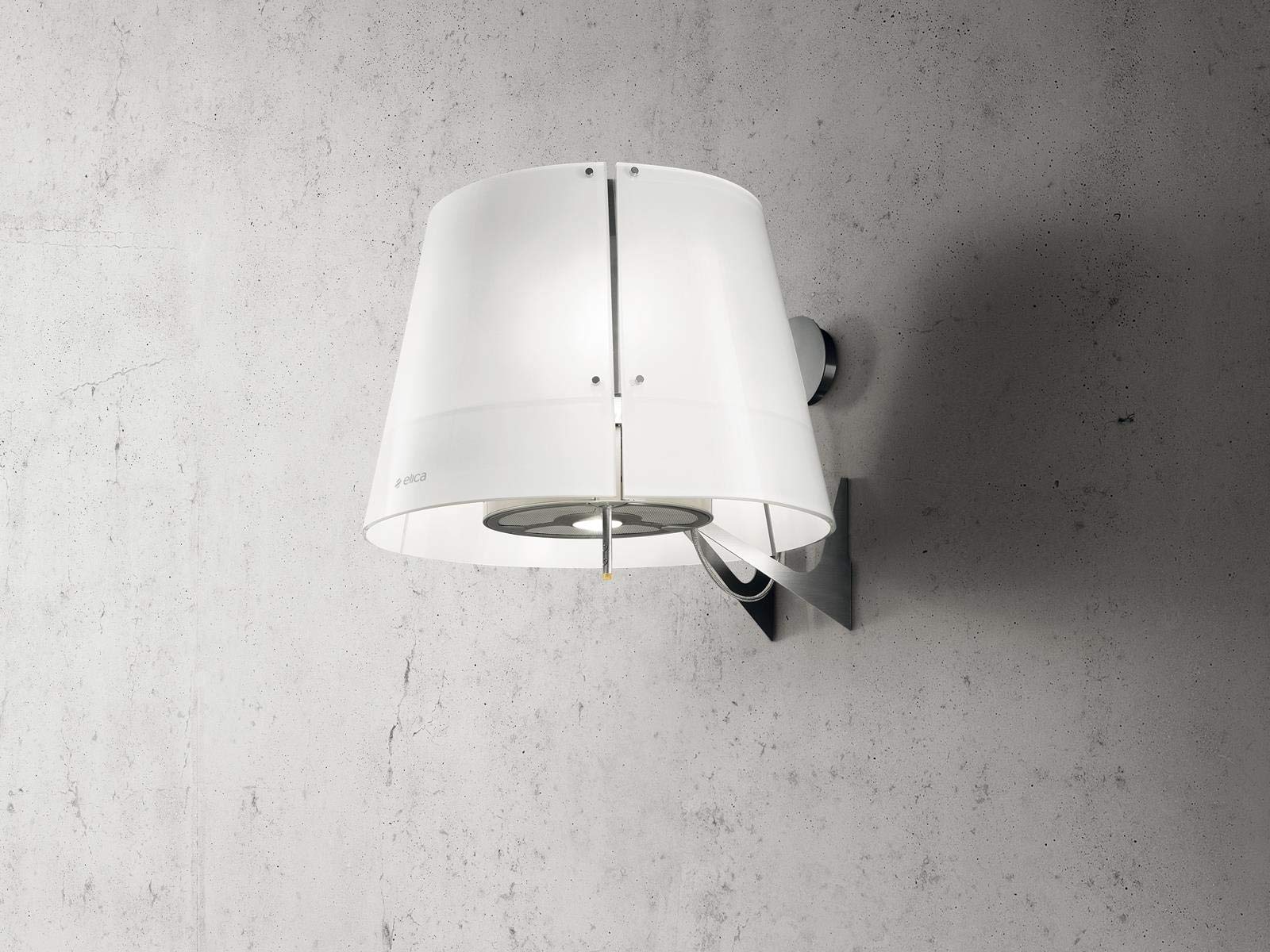 Elica Grace 480 m³/h Lampadario a sospensione Bianco - Cappe (480 m³/h, Filtrante, 65 dB, Sospeso, Bianco, Vetro, Acciaio inossidabile)