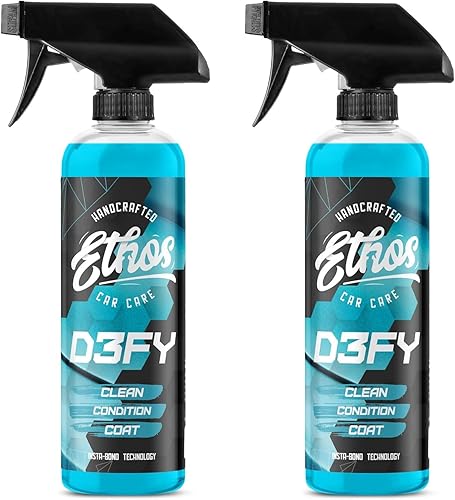 Miniatura 10 de Ethos Defy - Revestimiento de cerámica 3 en 1 - Spray y cera para lavado de autos sin agua - Lavado sin cera de coche - Suministros de limpieza