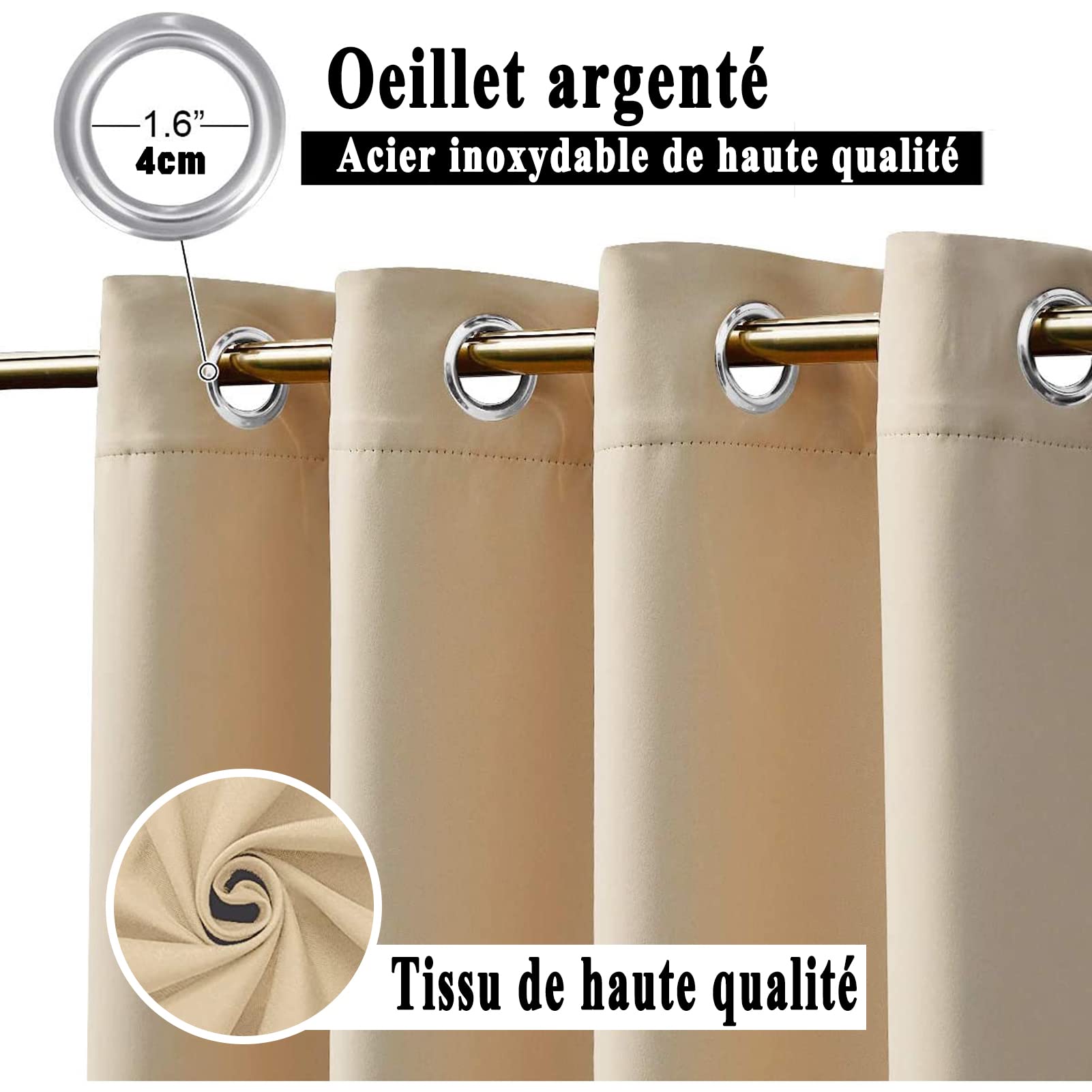1 Pièce Rideau D'extérieur Résistant Aux Intempéries, 24 Couleurs Taille Personnalisée, Rideaux D'extérieur Imperméable, Écran De Confidentialité