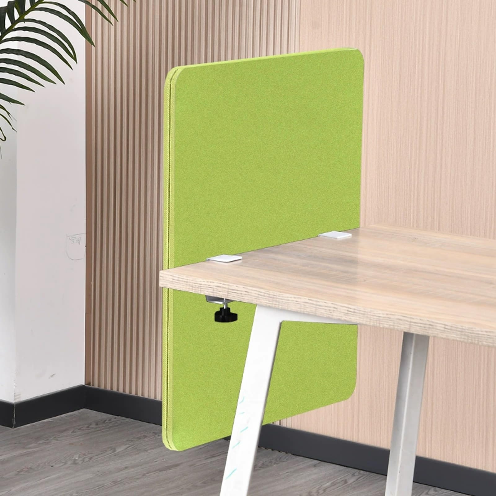 Divisorio acustico da scrivania con morsetto, portatile, 60 cm x 60 cm, divisorio per ufficio per postazioni di lavoro, colore: verde