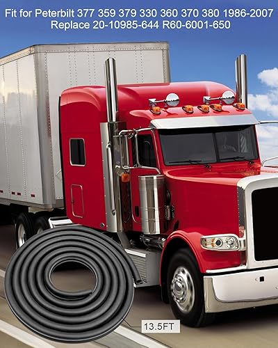 Miniatura 2 de Sello de burlete de puerta de automóvil de 13.5 pies serie 1100 para Peterbilt 359 379 1986-2007 Reemplazar 20-10985-644 R60-6001-650, tira de