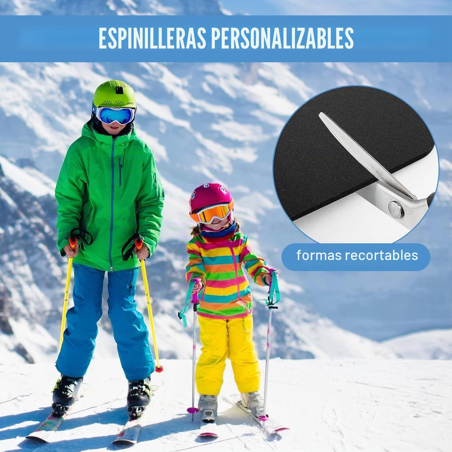 Protector de espinilleras de espuma gruesa para botas de esquí y snowboard