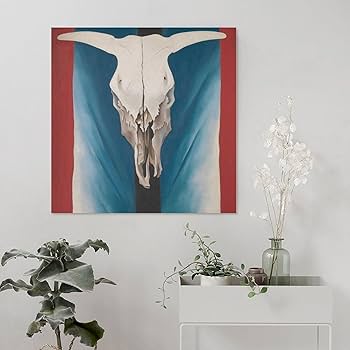 Amazon.co.jp: Georgia Okeeffeジョージア・オキーフ《 牛の骸骨