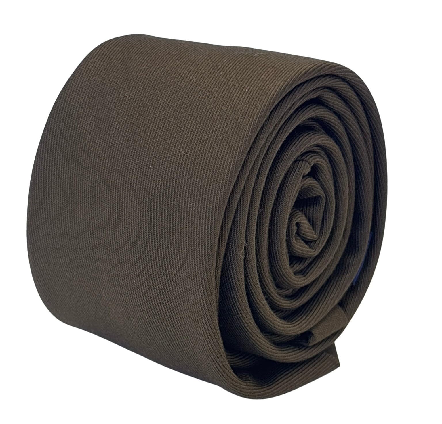 Frederick Thomas Chocolate Slim Dark Brown Necktie, 6Cm Width, Luxury British Design, Uk Prime Seller