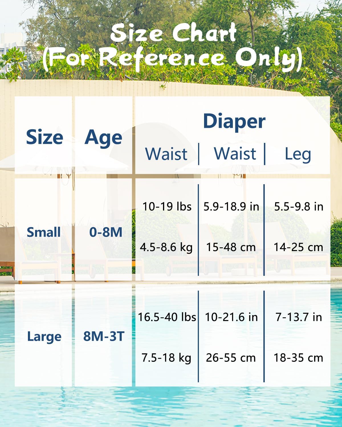 babygoal Reusable Swim Diapers with Wet Bag 4 Pack - Adjustable Water Diapers for 0-8M Baby Boy and Girl Swimming Lessons-Solid Color - Image 8