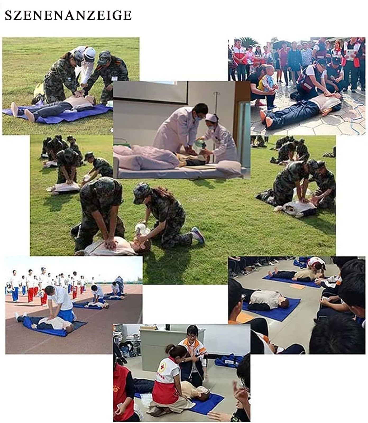 ELZEM Maniquí de Entrenamiento de Primeros Auxilios para RCP, maniquí de enseñanza de reanimación práctica para Entrenamiento de Primeros Auxilios