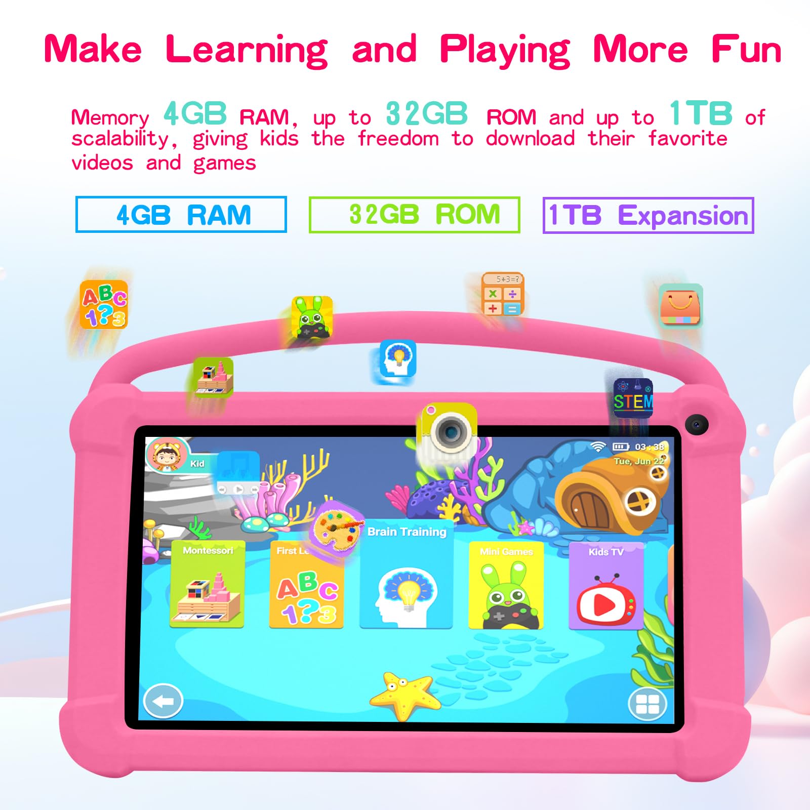 Amazon.com : Kids Tablet 7 inch for Boys Girls, Android Tablets