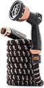 Pocket Hose 25 FT Copper Bullet Expandable Garden Hose w/10 Pattern Thumb Spray Nozzle AS SEEN ON TV 650psi 3/4 in Patented Lead-Free Ultra-Lightweight Solid Copper Anodized Aluminum