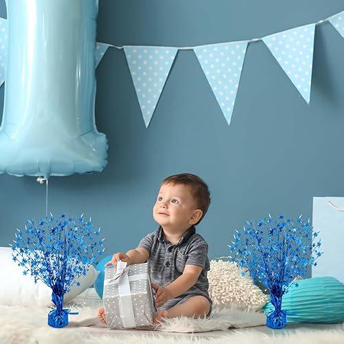 Miniatura 6 de Crowye 18 Piezas Centro de Mesa en Aerosol de Papel Aluminio Fiesta de Navidad Invierno Estrella Decoración de Mesa Explosión Centros de Mesa