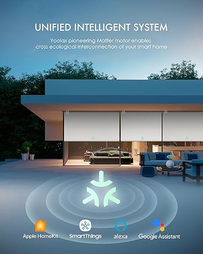 Miniatura 31 de Yoolax Persianas inteligentes, persianas enrollables motorizadas, persianas automáticas para ventanas, persianas motorizadas compatibles con Alexa