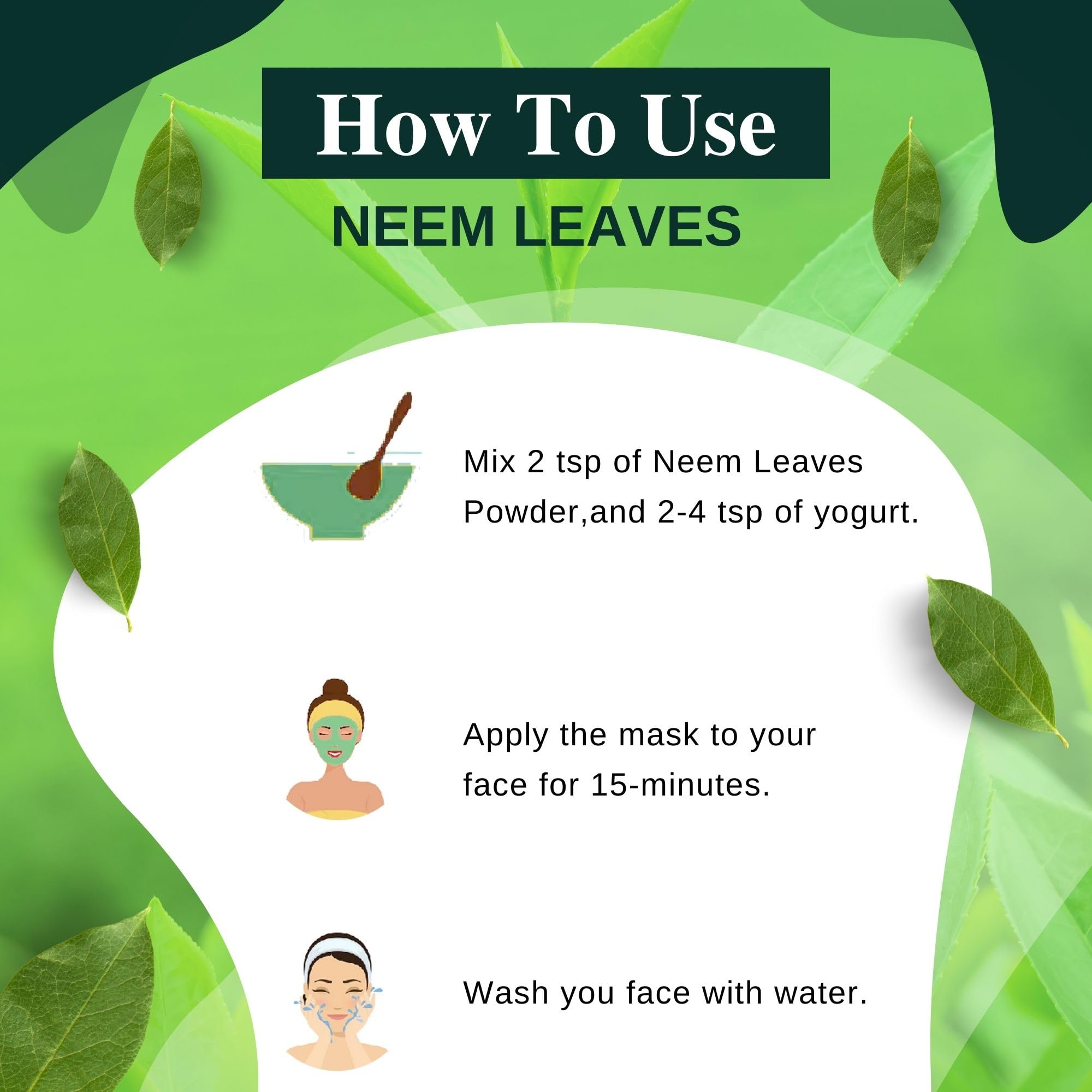 Brijbooti Neem Leaves 400 Gram - Leaf - Neem Leaves Dried for Skin & Eating - Sukhi Neem Patti — Amazon image 3